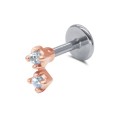 Two Crystal Tragus Piercing TRP-2425